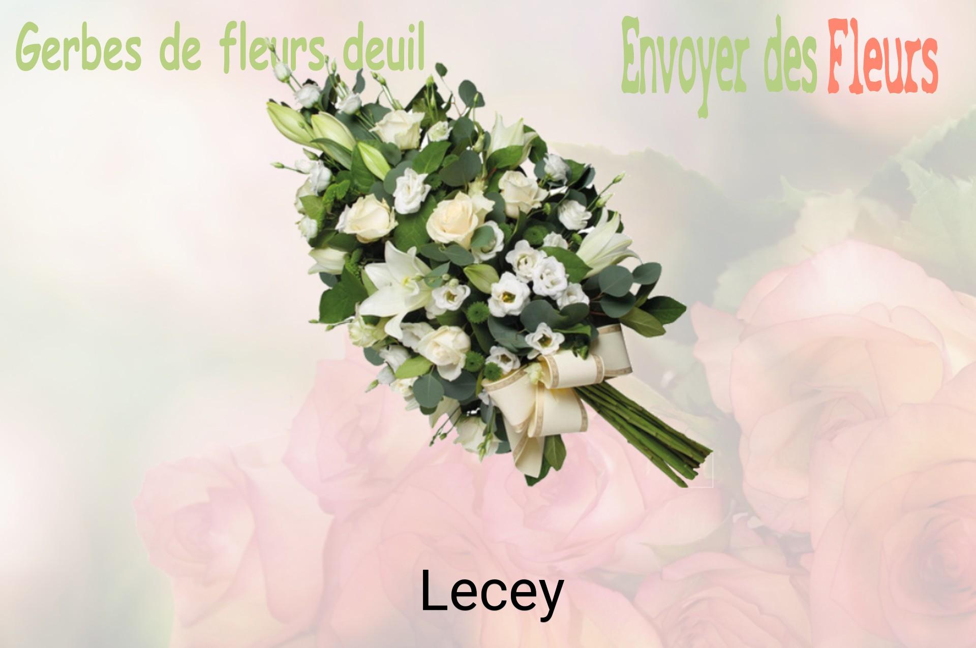 Gerbe de fleurs de deuil livrée à Lecey